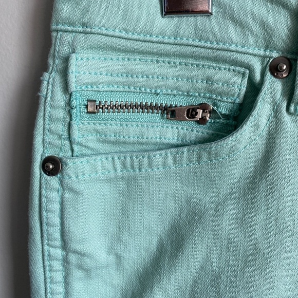 Life in Progress Peppermint Green Denim Women's Straight Leg Jeans Size 26 - Picture 3 of 12